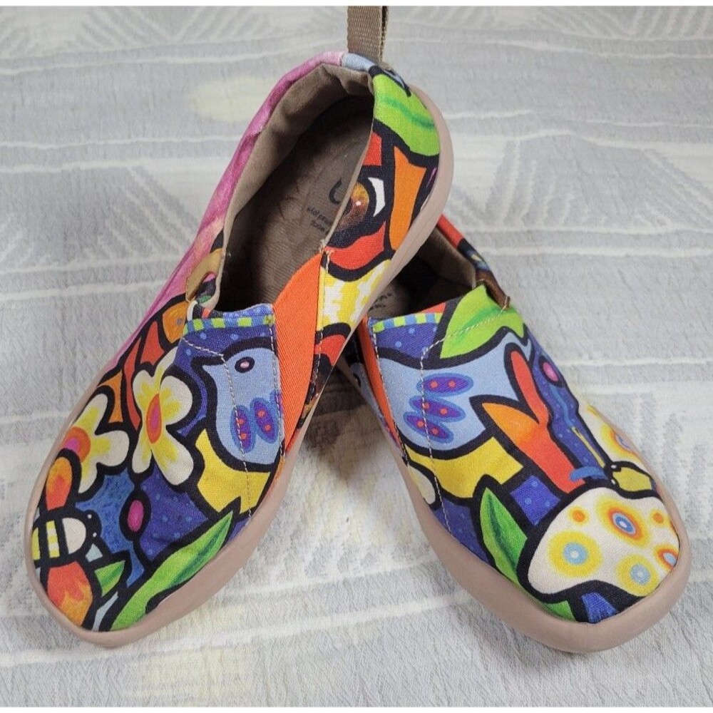 UIN Women’s Secret Garden‎ Toledo Loafers Slip-On Shoes US 5.5 EU 36 Colorful